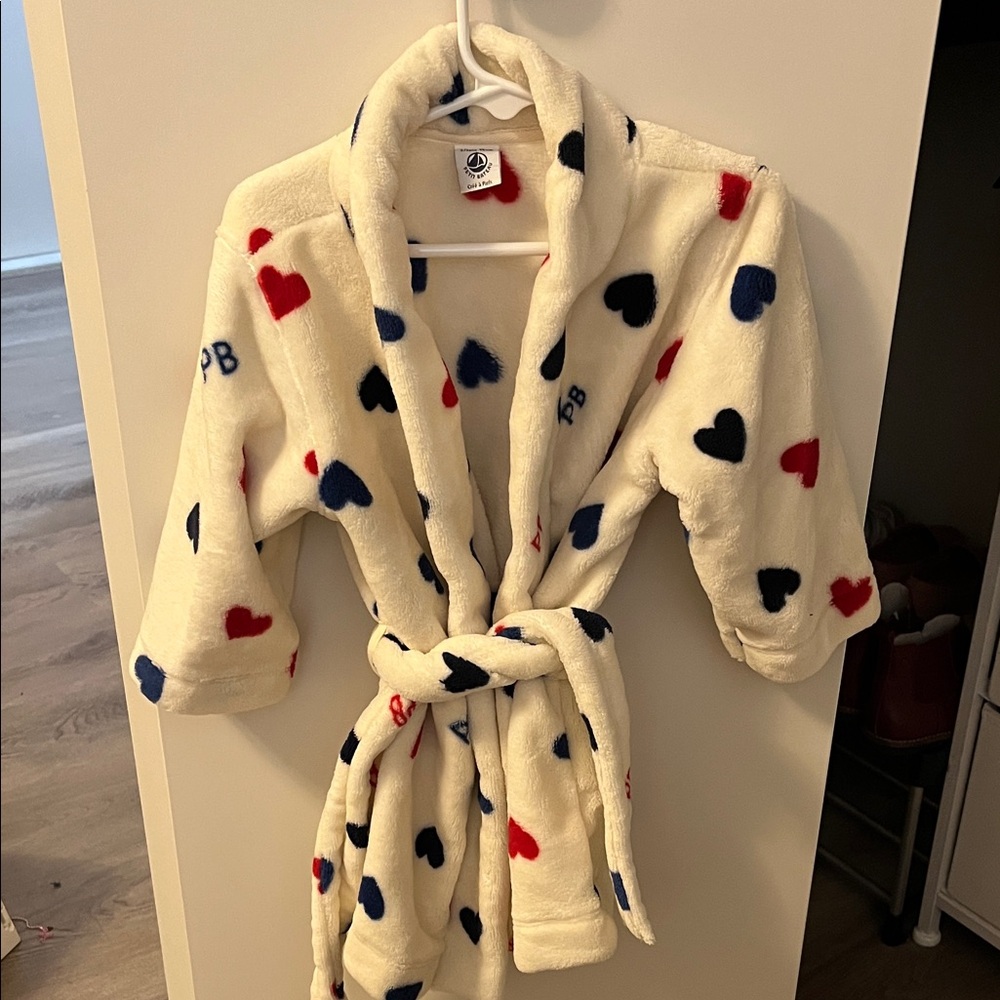 Cozy Kids bathrobe with Heart Print